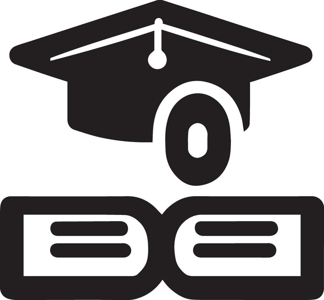 Bildung Symbol Vektor Illustration schwarz Farbe