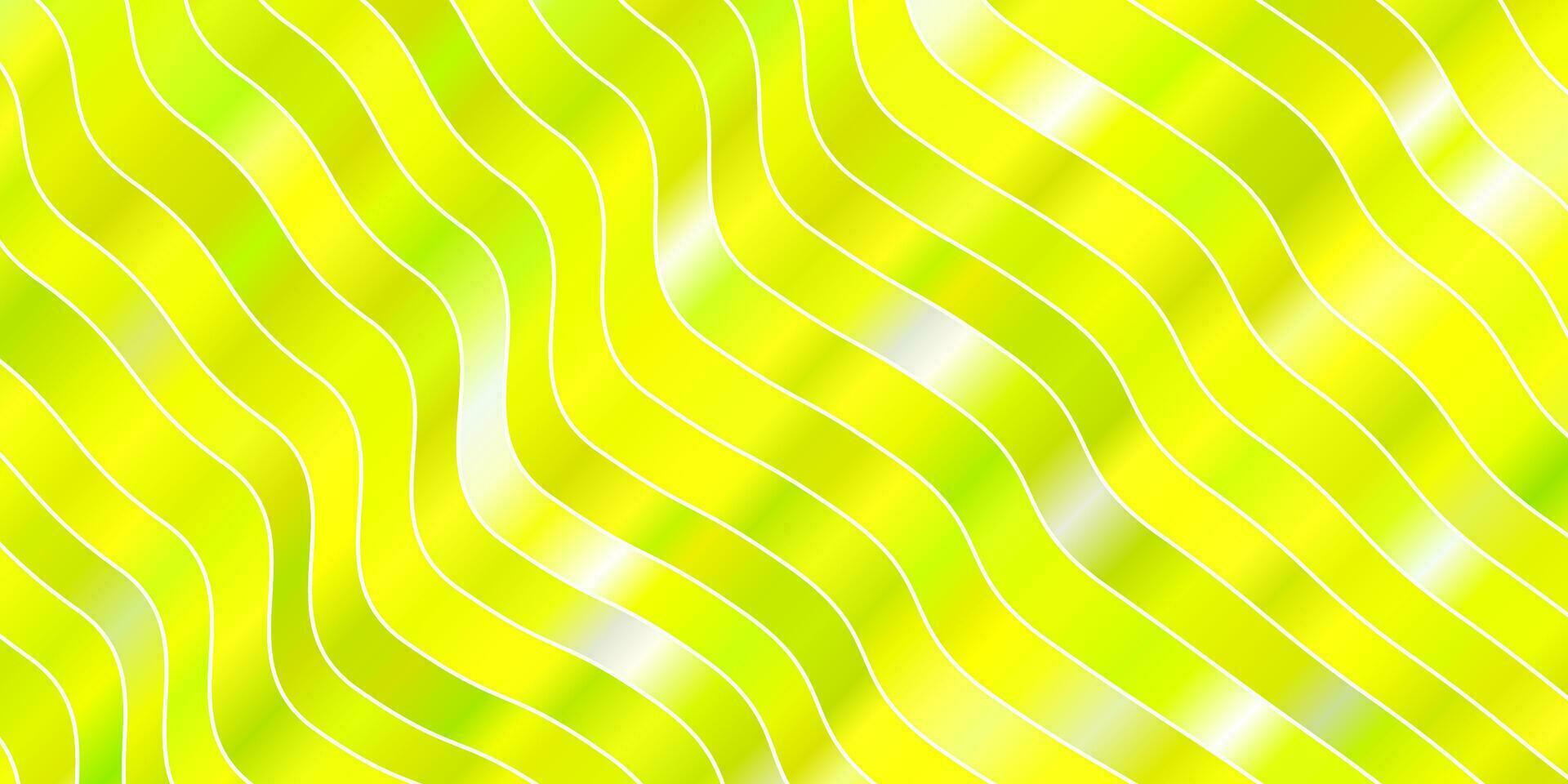 ljusgrönt, gult vektormönster med kurvor. vektor