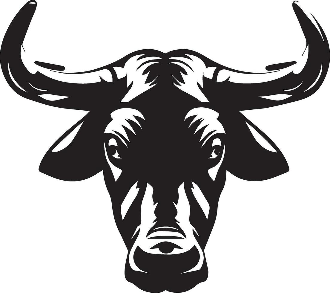 Stier Kopf Vektor Silhouette Illustration schwarz Farbe