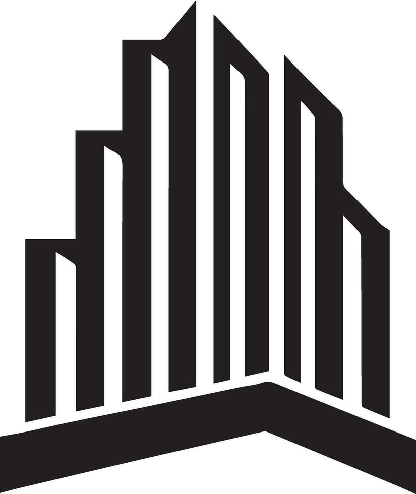 byggnad logotyp vektor silhuett illustration