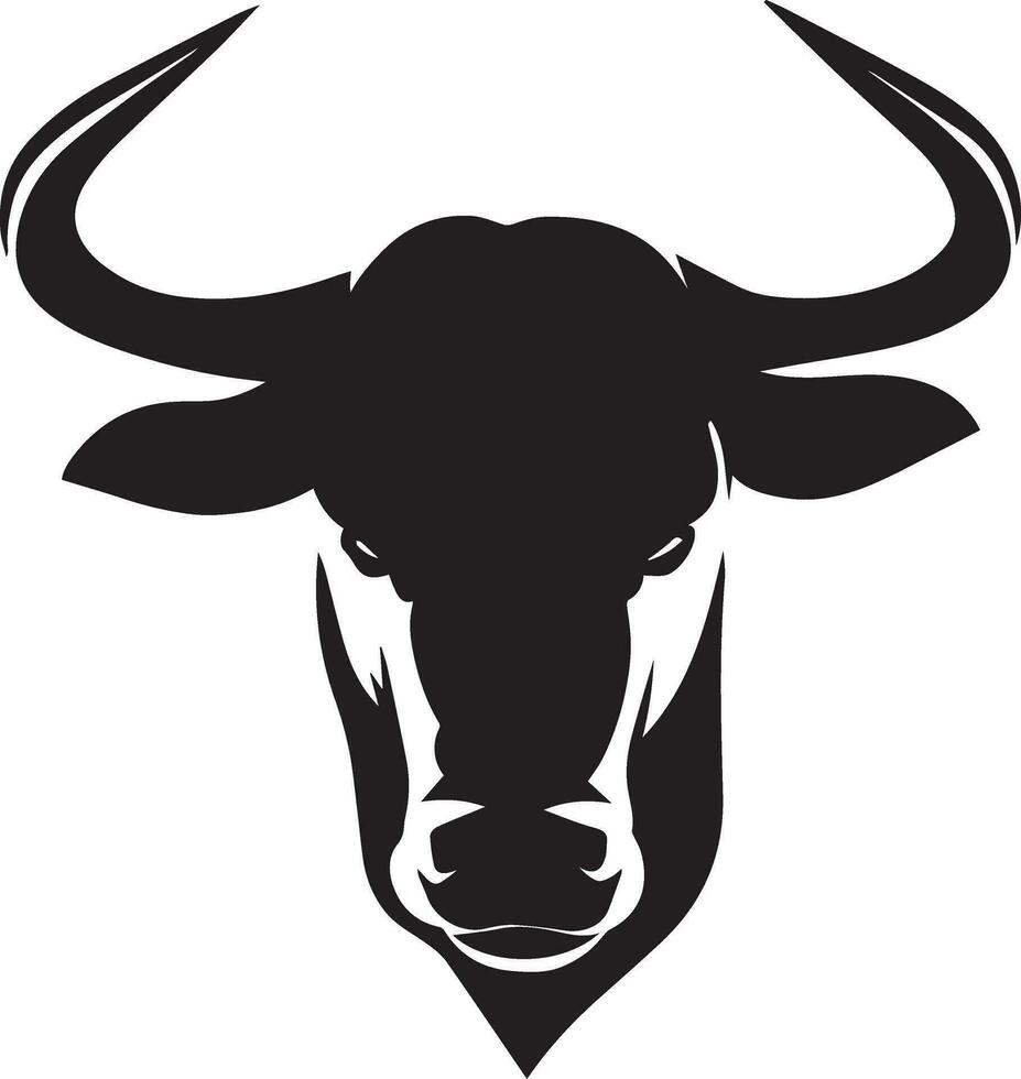 Stier Kopf Vektor Silhouette Illustration schwarz Farbe