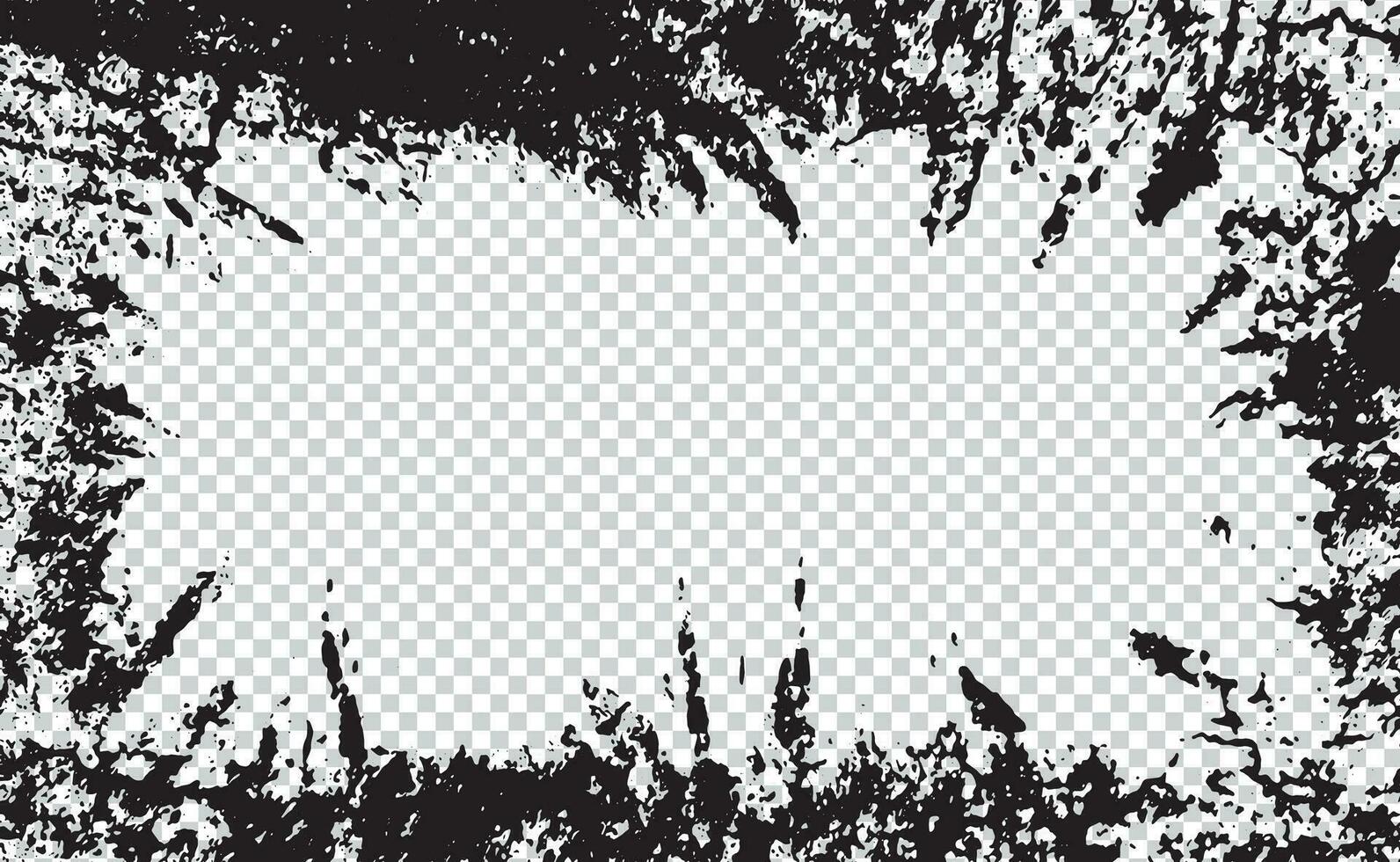 Grunge Rahmen mit schwarz Farbe auf Weiß Hintergrund vektor