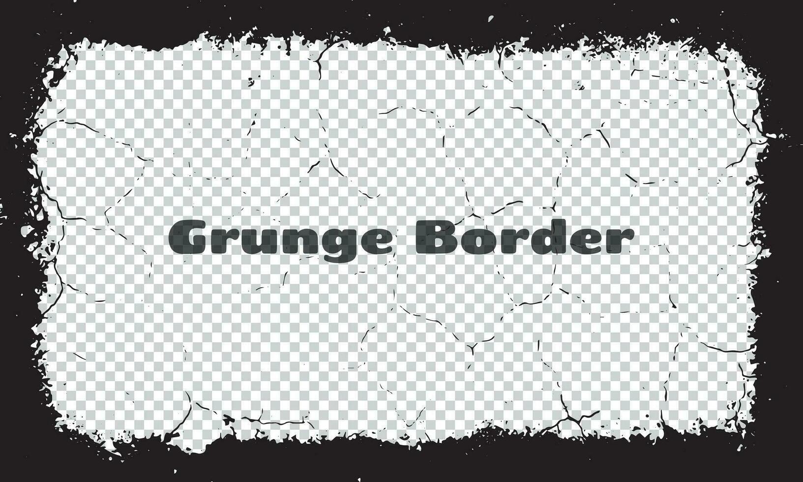 grunge gräns med svart och vit måla text, grunge gräns, grunge ram grungy, abstrakt vektor