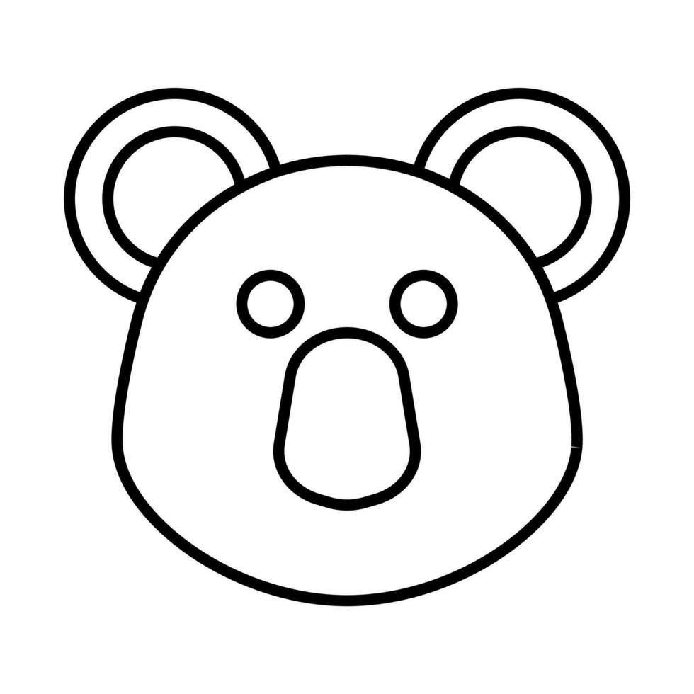 koala ikon, tecken, symbol i linje stil vektor