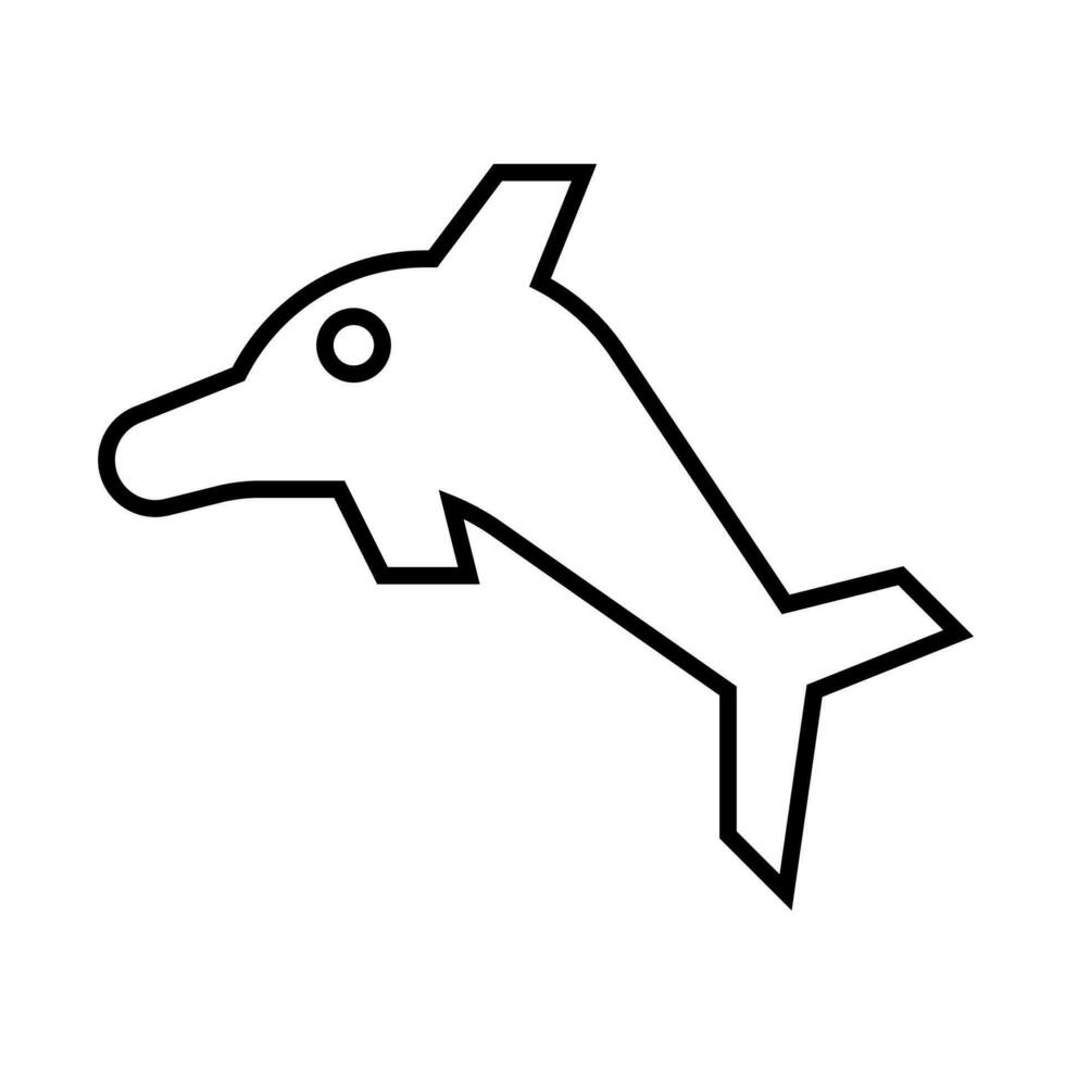 Delfin Symbol, Zeichen, Symbol im Linie Stil vektor