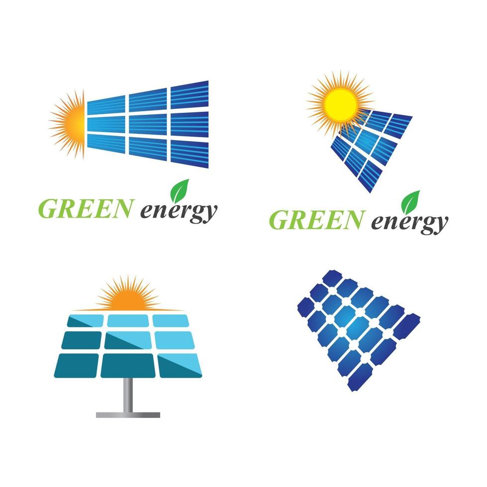 Solarenergie Logo Bilder Illustration vektor