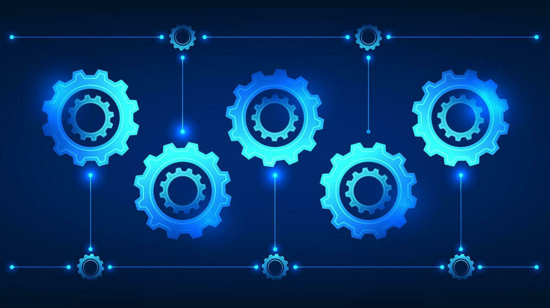 Ausrüstung Technologie Illustration einstellen von mehrere Getriebe mit in Verbindung gebracht Linien. es vermittelt das Fahrt zum Technologie zu entwickeln, zu Arbeit zusammen zu Hilfe denken und Arbeit im bestellen zu leisten das gewünscht Ziele. vektor