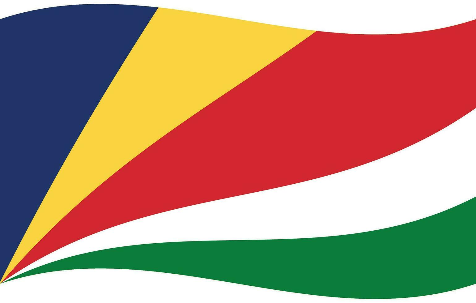 Seychellerna flagga Vinka. Seychellerna flagga. flagga av Seychellerna vektor