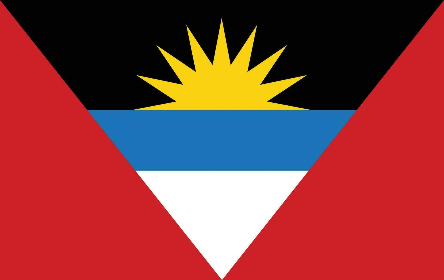 antigua och barbuda flagga. flagga av antigua och barbuda vektor