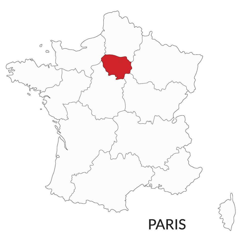 paris Karta, paris stad Karta, huvudstad stad av Frankrike vektor
