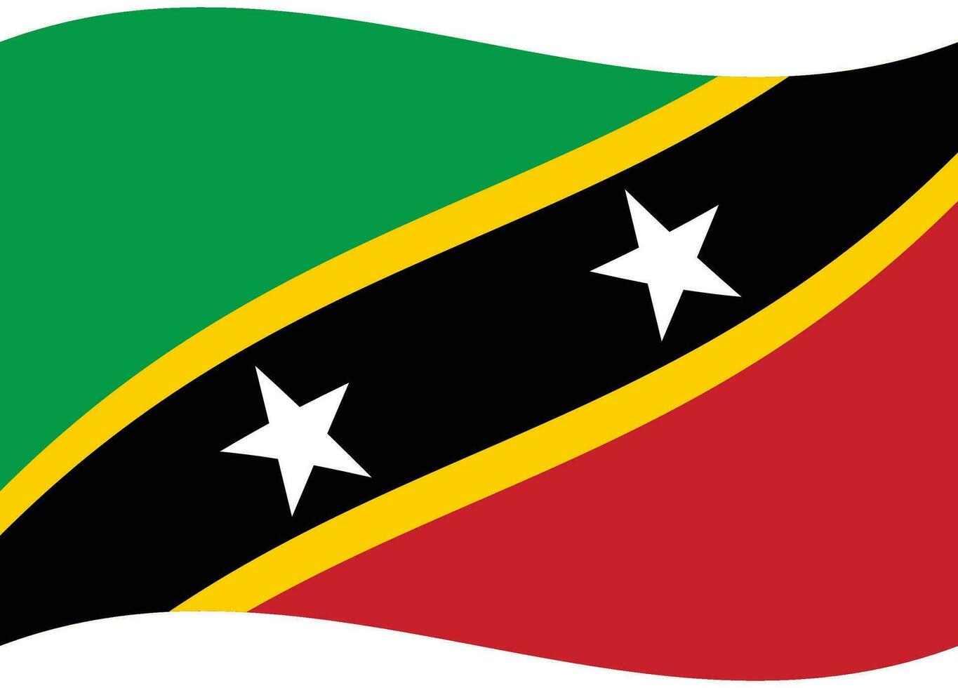 helgon kitts och nevis flagga Vinka. helgon kitts och nevis flagga. flagga av helgon kitts och nevis vektor