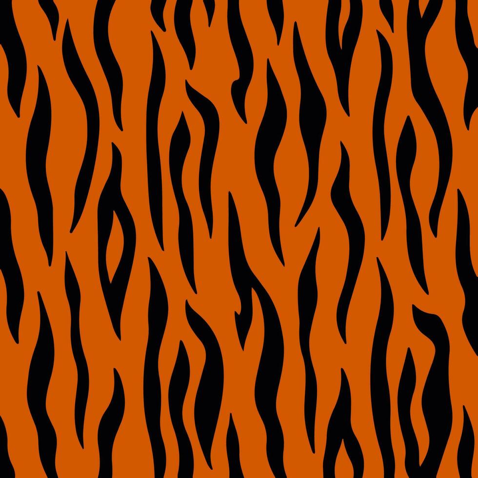 Tiger Muster Hintergrund. abstrakt wild Tier Haut drucken Design. eben Vektor Illustration.