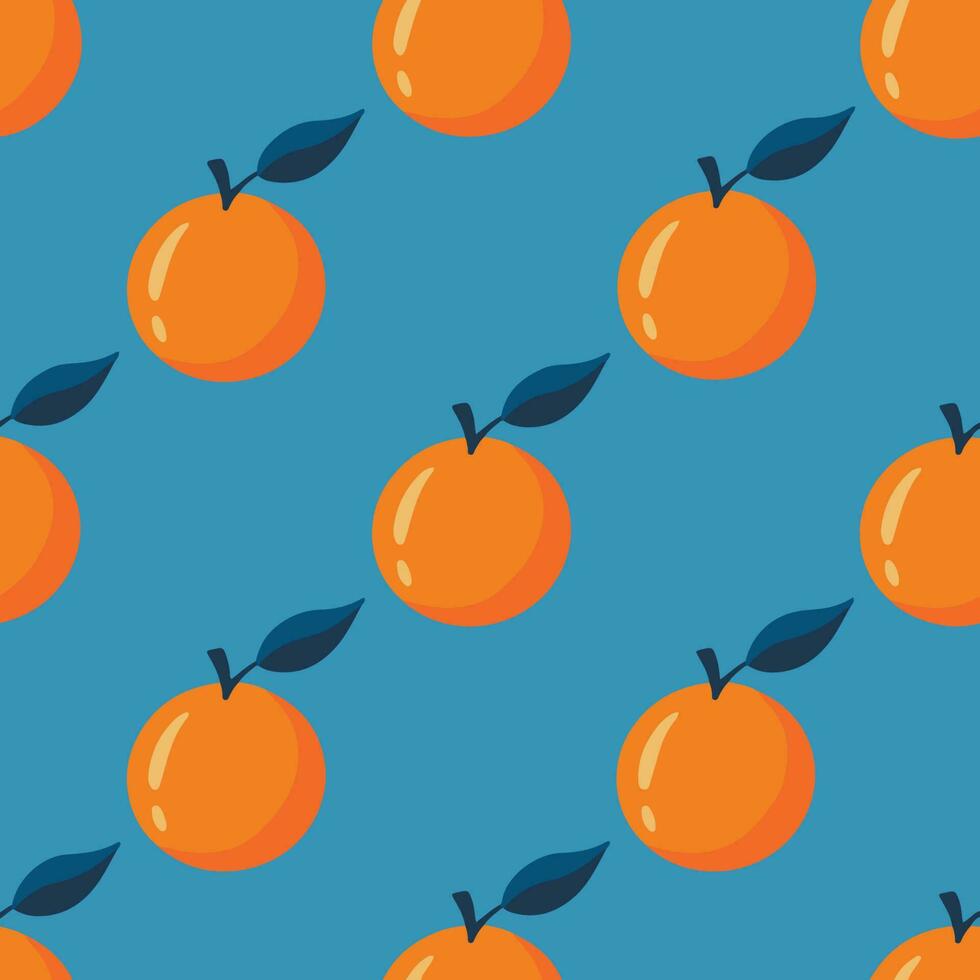 Orange Muster Hintergrund. Sozial Medien Post. Obst Vektor Illustration.