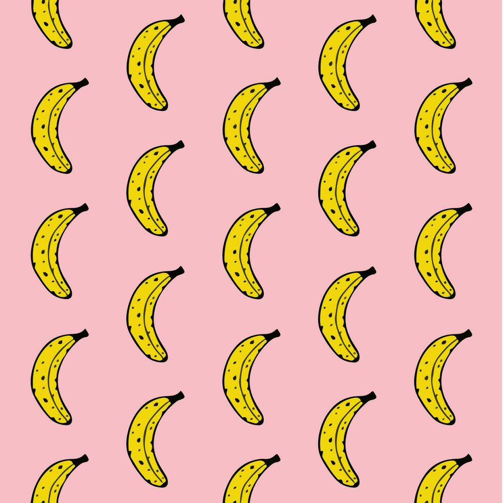 banan mönster bakgrund. social media posta. frukt vektor illustration.