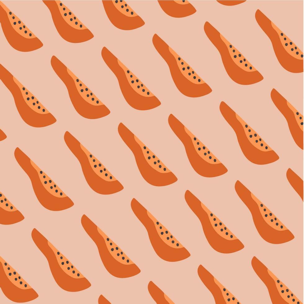 Papaya Muster Hintergrund. Sozial Medien Post. Früchte Vektor Illustration.