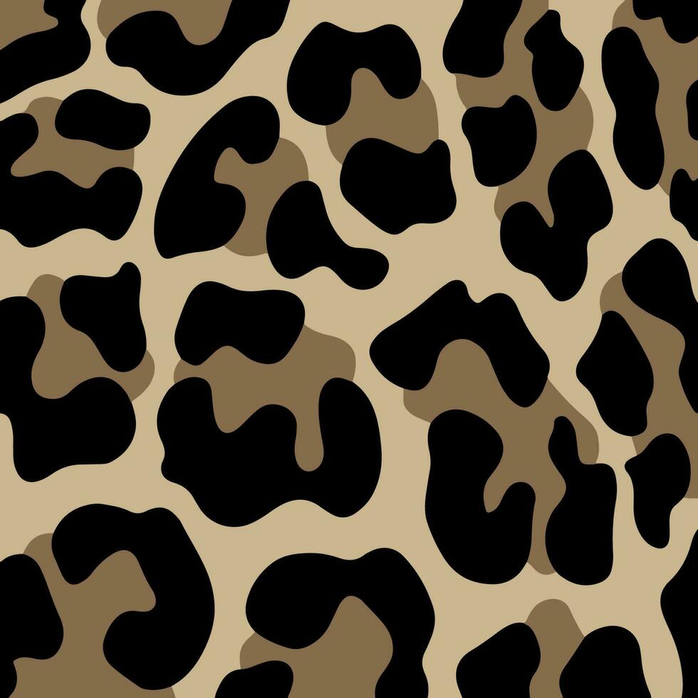 leopard mönster bakgrund. abstrakt vild djur- hud skriva ut design. platt vektor illustration.