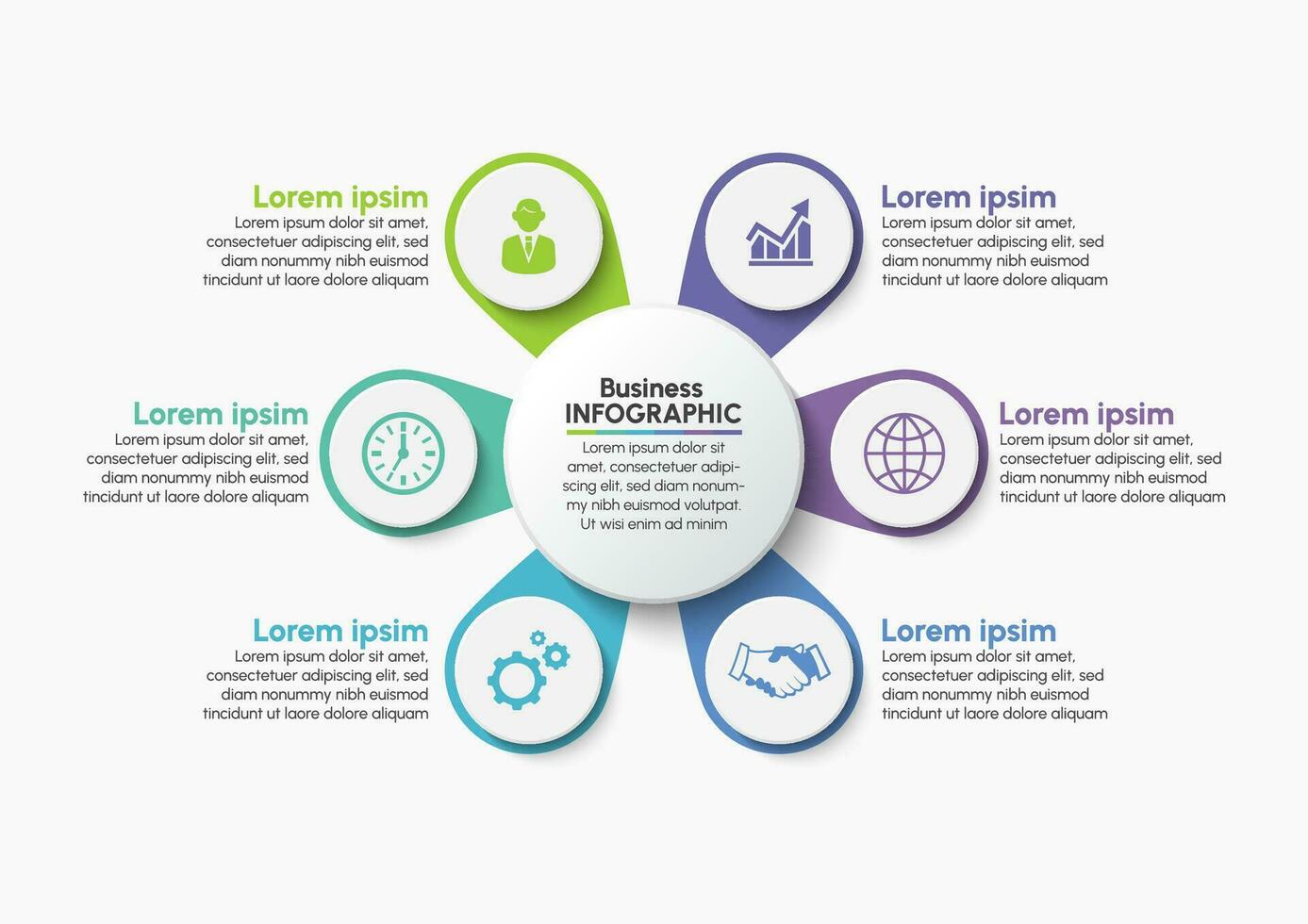 Präsentationsgeschäft Infografik Vorlage vektor