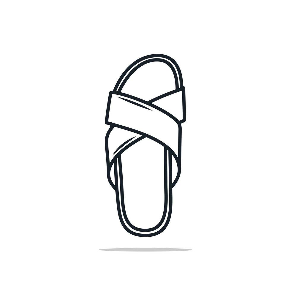 Herren Sandale und Flip Flops Schuhe Vektor Illustration Design.