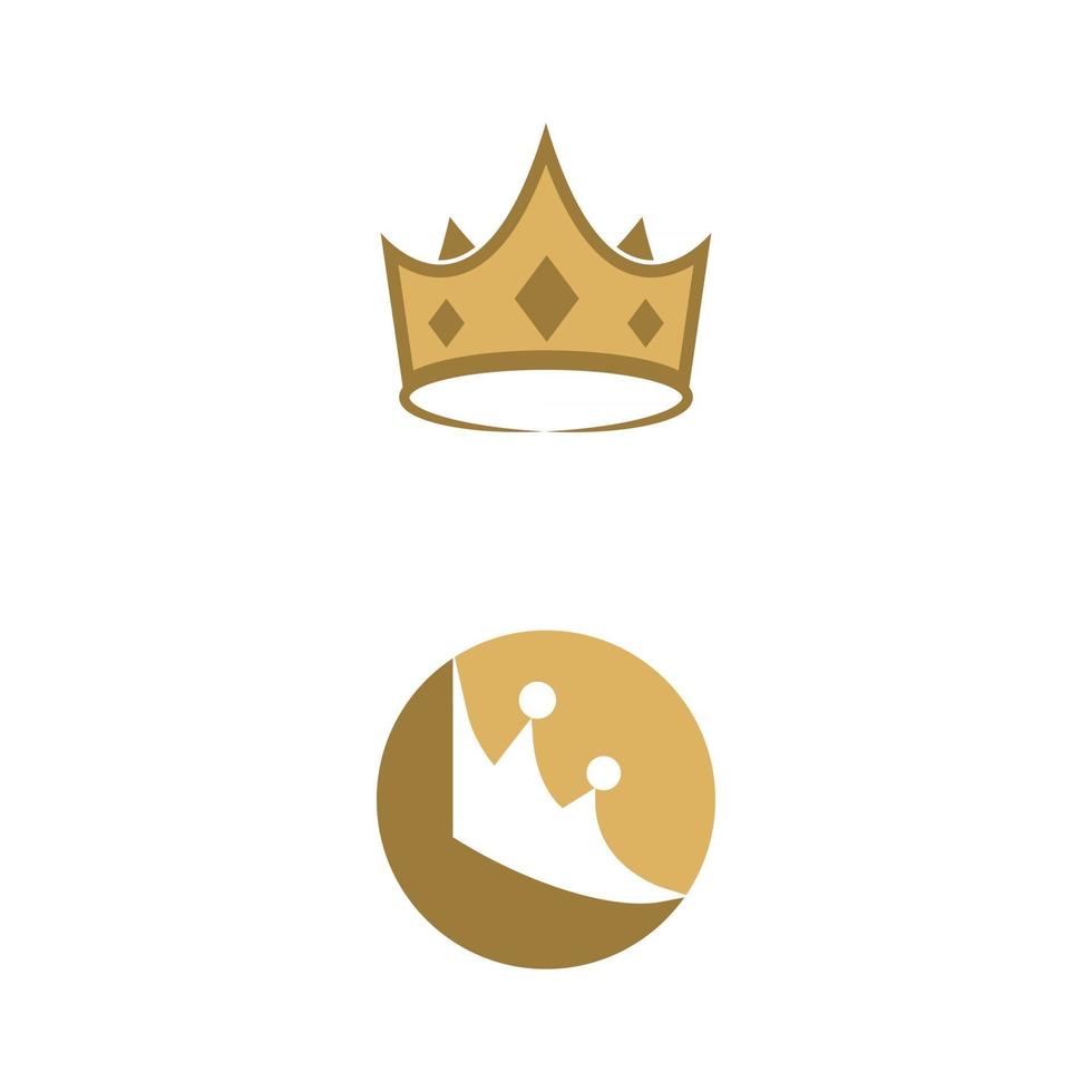 Royal King Queen Crown elegantes Luxus-Logo-Design vektor