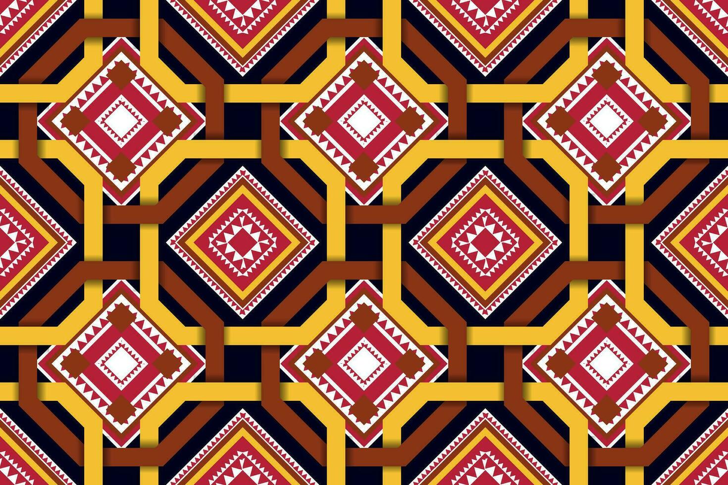 geometrisch ethnisch orientalisch nahtlos Muster traditionell Design zum Stoff, Teppich, Kleidung, Hintergrund, Tapete, Verpackung, Vektor Illustration.aztekisch Stickerei Stil.