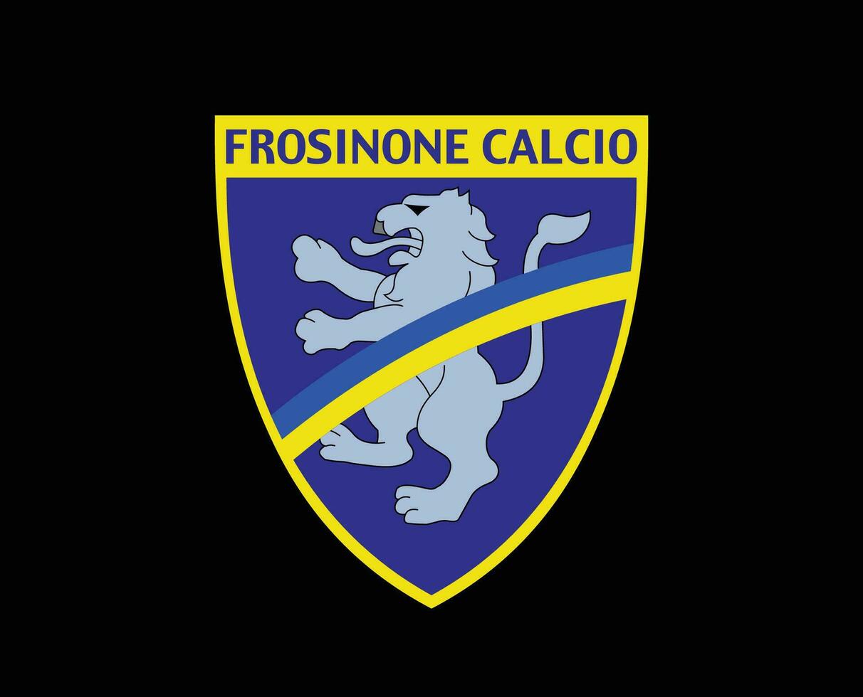 frosinone klubb logotyp symbol serie en fotboll calcio Italien abstrakt design vektor illustration med svart bakgrund