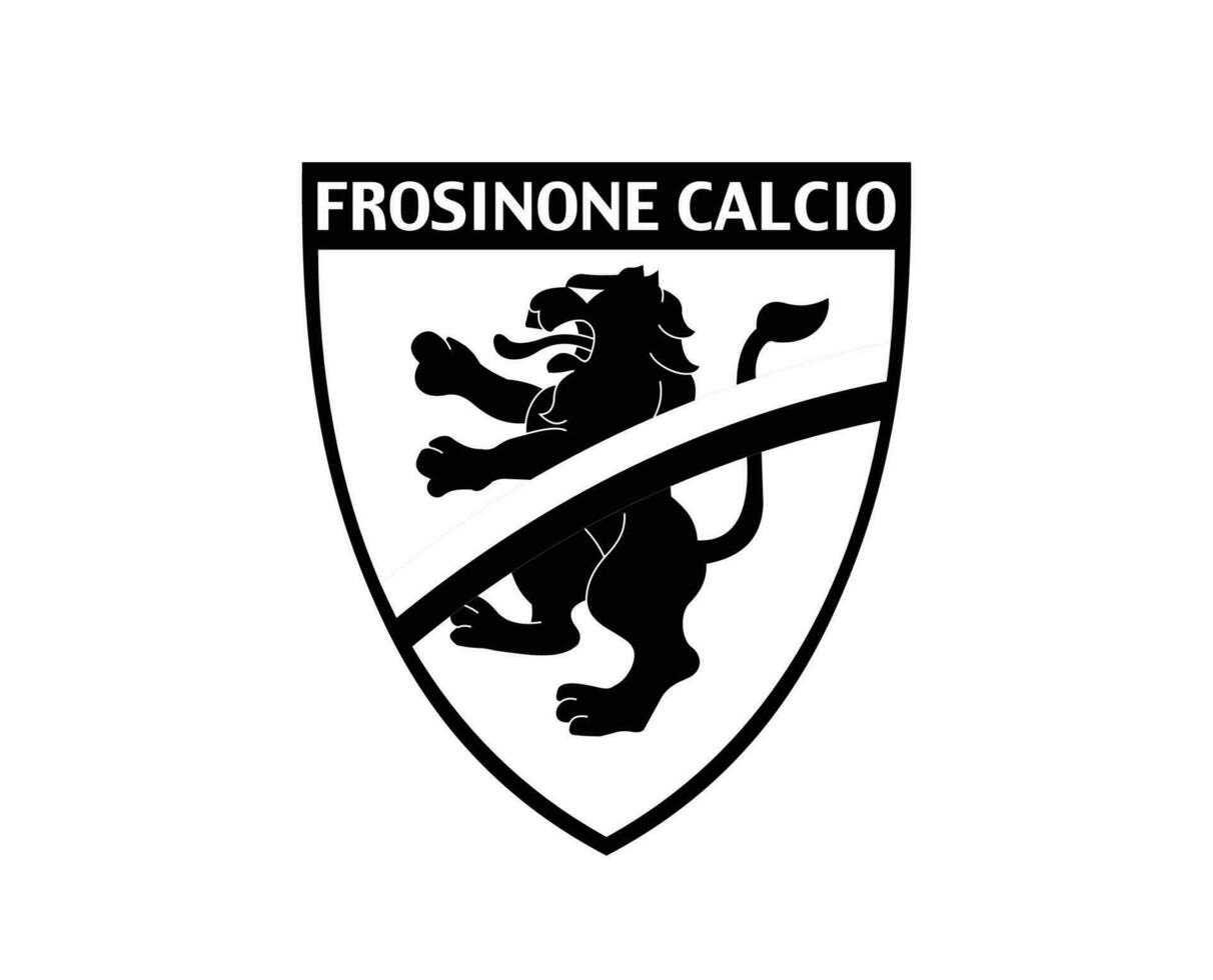 frosinone klubb logotyp symbol svart serie en fotboll calcio Italien abstrakt design vektor illustration