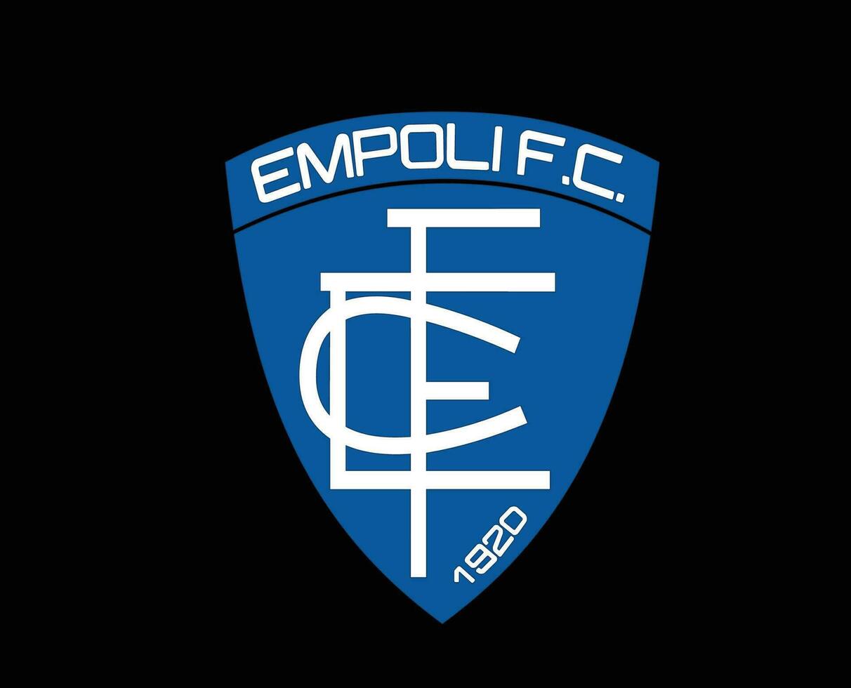 empoli Verein Logo Symbol Serie ein Fußball kalcio Italien abstrakt Design Vektor Illustration mit schwarz Hintergrund