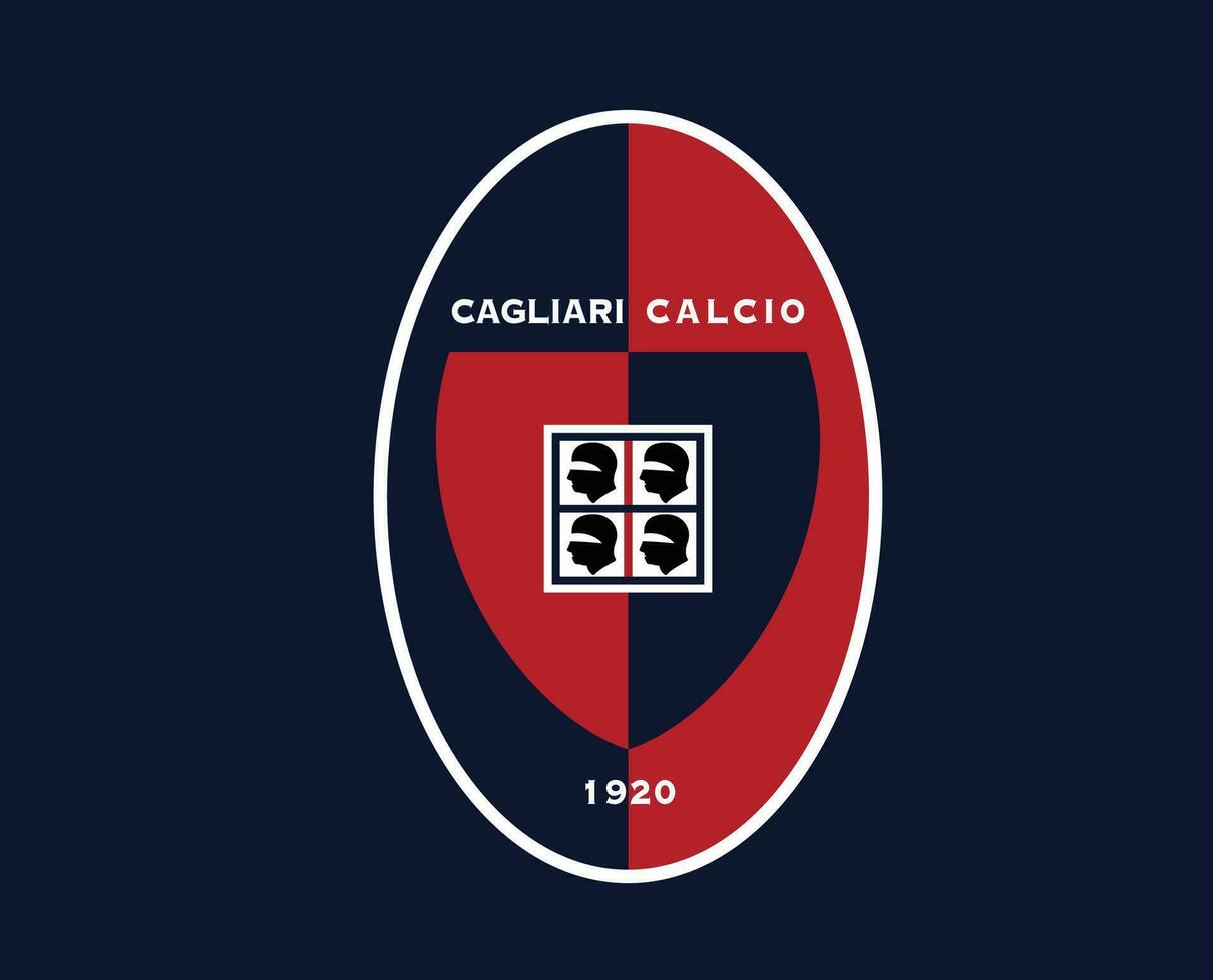 cagliari Verein Symbol Logo Serie ein Fußball kalcio Italien abstrakt Design Vektor Illustration mit Blau Hintergrund