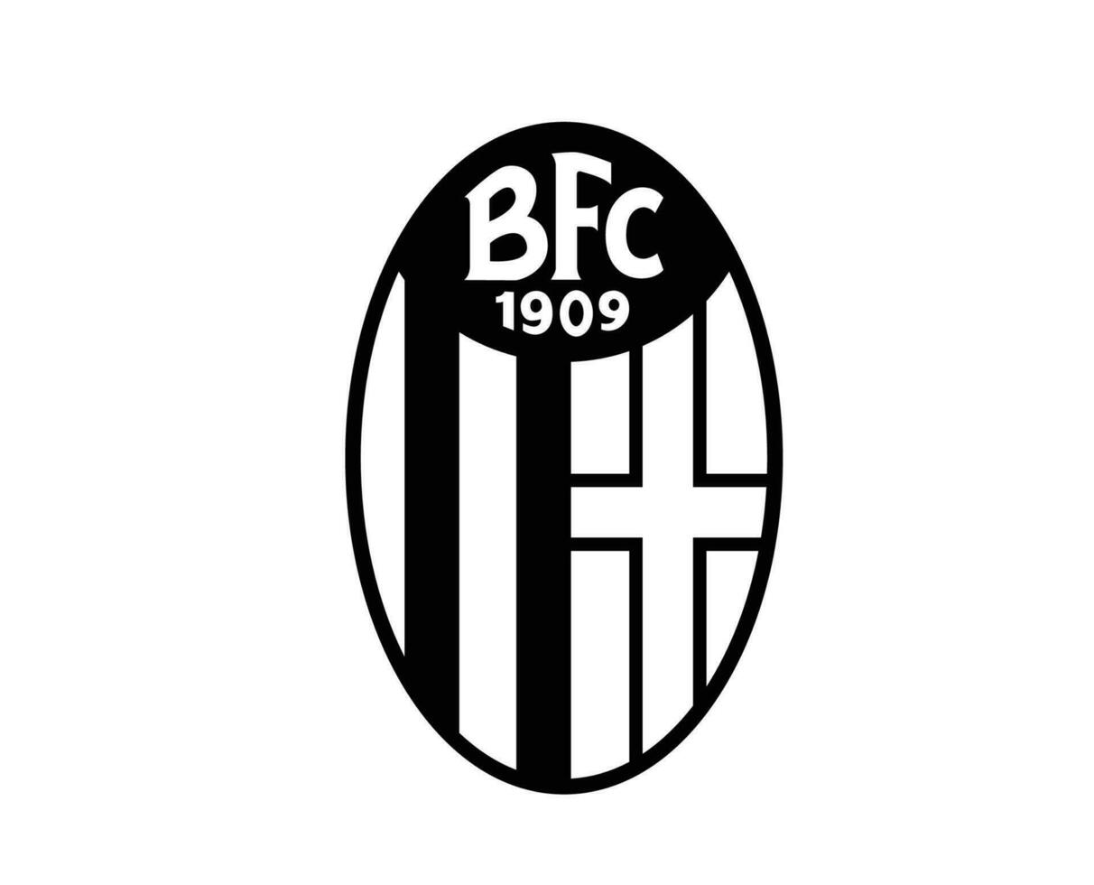 fc bologna klubb symbol logotyp svart serie en fotboll calcio Italien abstrakt design vektor illustration