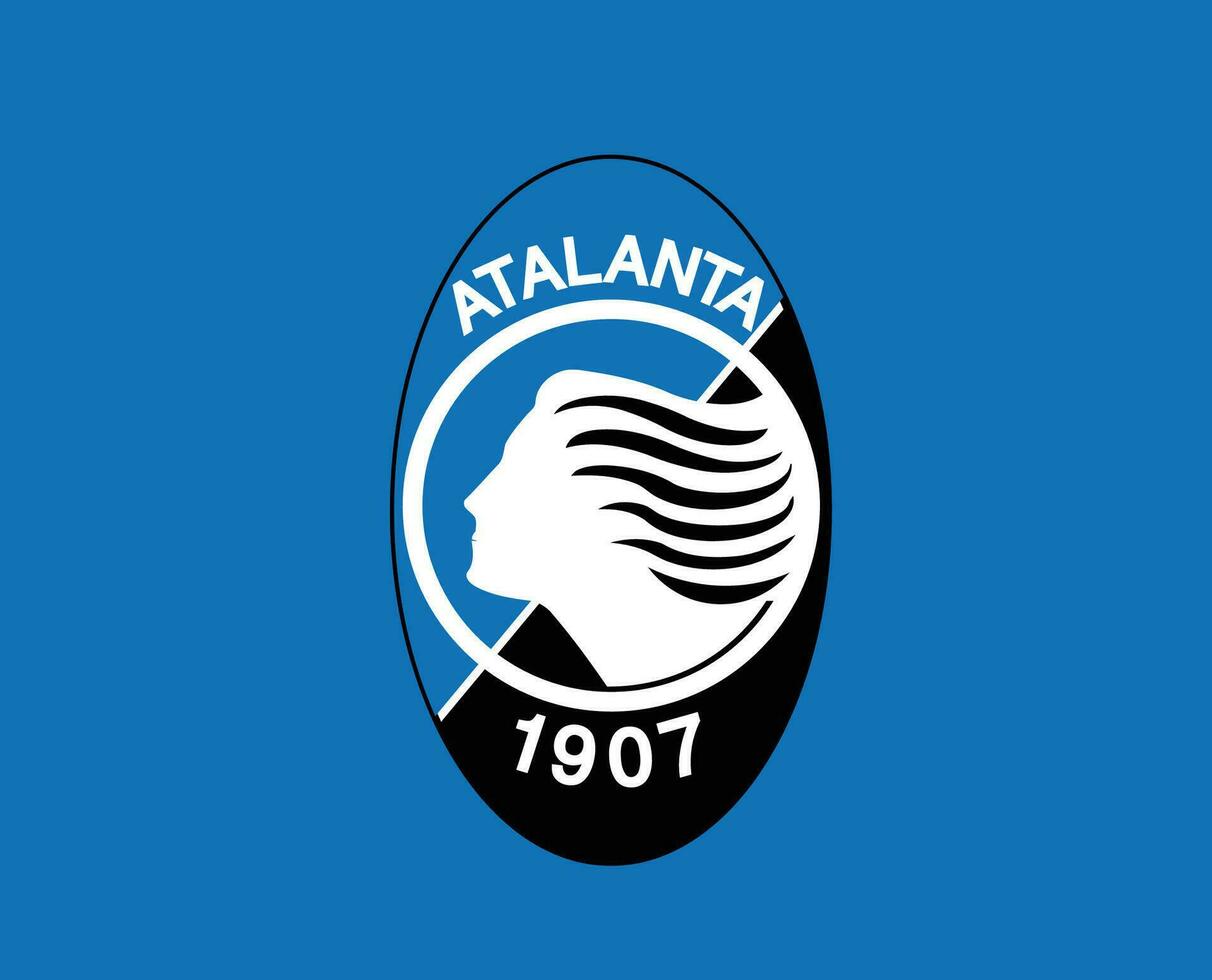 atalanta bc Verein Logo Symbol Serie ein Fußball kalcio Italien abstrakt Design Vektor Illustration mit Blau Hintergrund