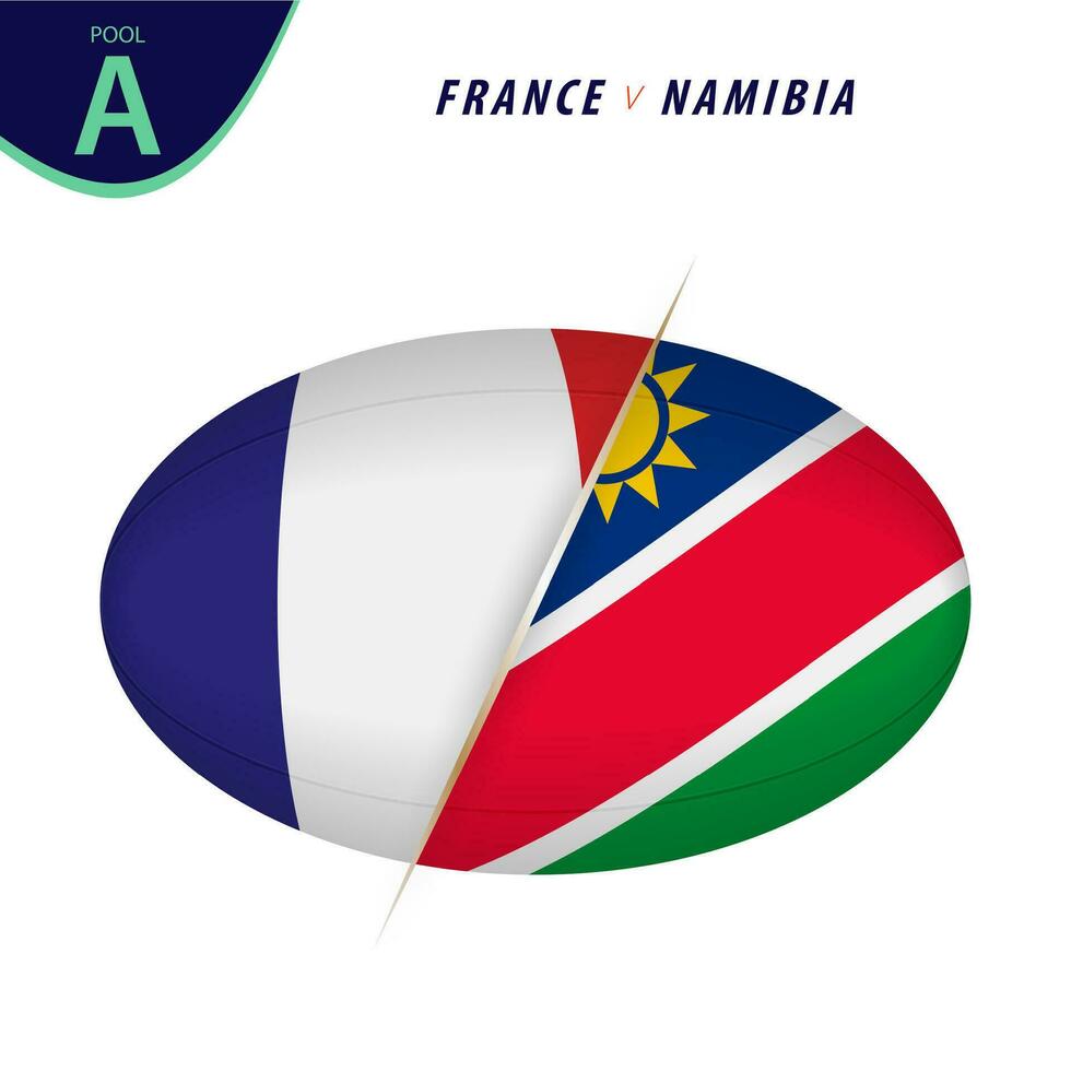 rugby konkurrens Frankrike v namibia . rugby mot ikon. vektor
