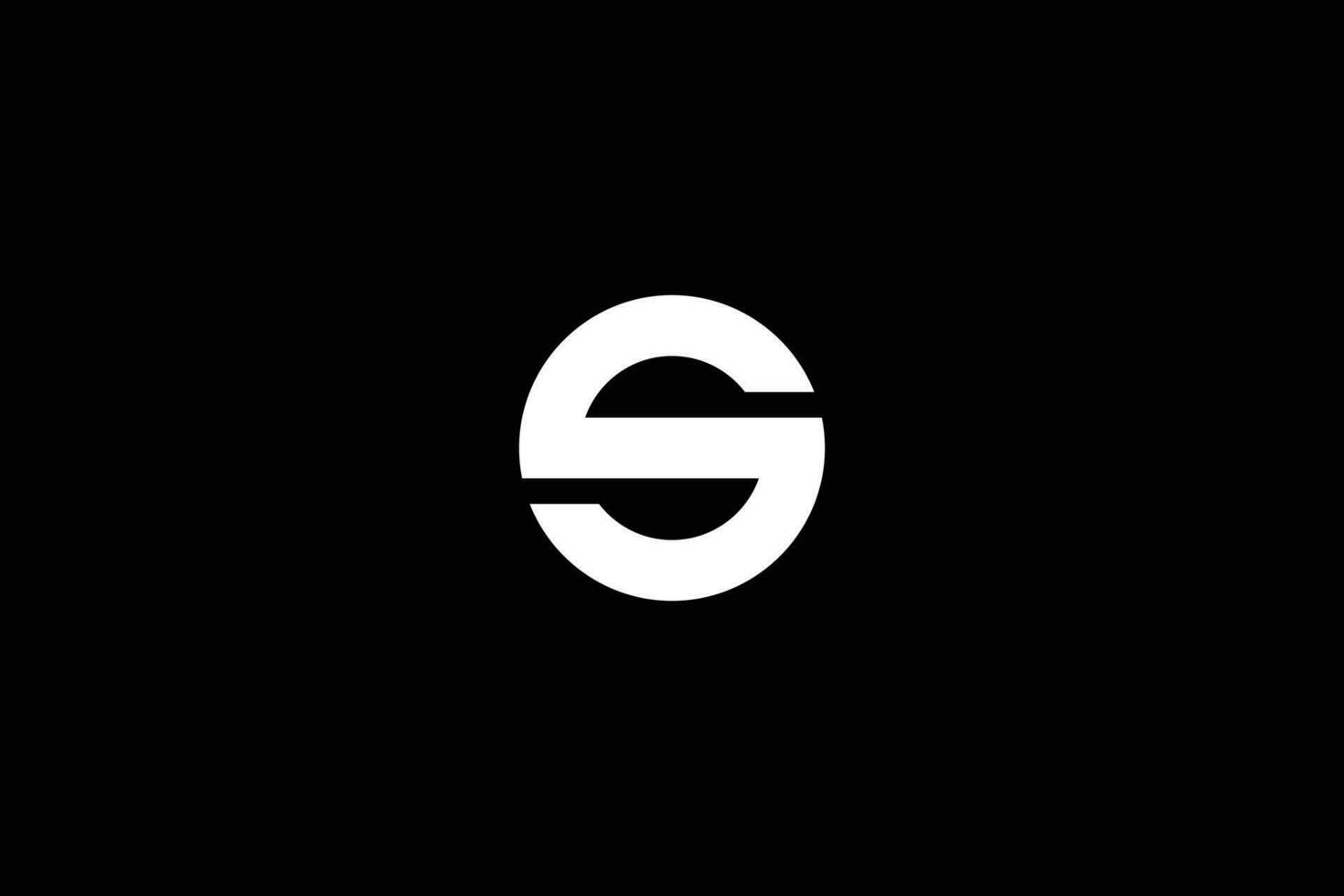 kreativ minimal Stil Fachmann Initiale Brief s Logo Design Vorlage auf schwarz Hintergrund vektor