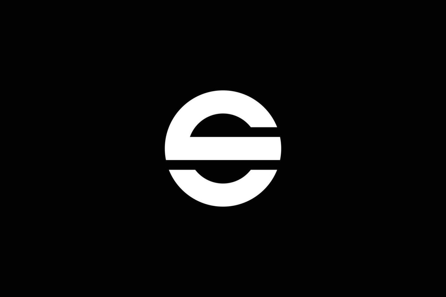 kreativ minimal stil professionell första brev e s logotyp design mall på svart bakgrund vektor