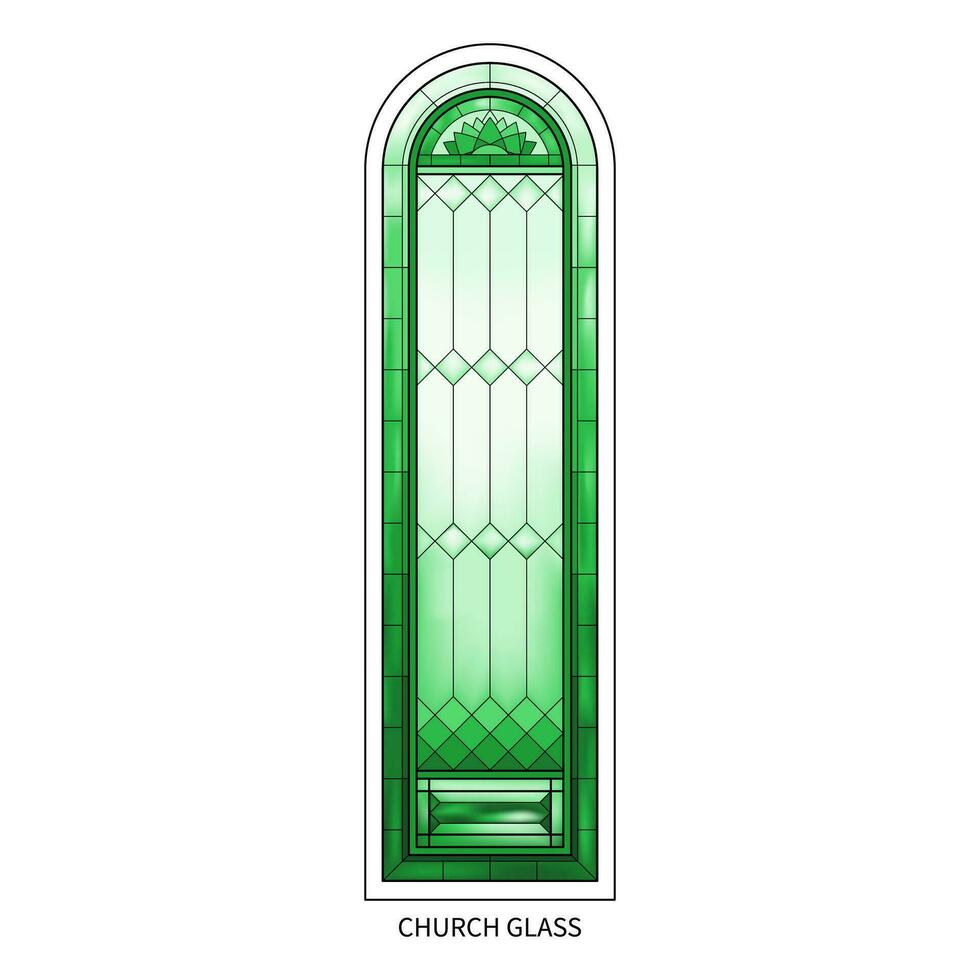 kyrka glas kvalitet färgade fönster. vektor