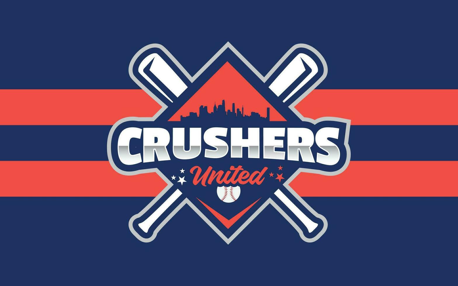 Brecher vereinigt Baseball Mannschaft Logo und Marke Identität , modern Fachmann Emblem zum ein Baseball Mannschaft vektor