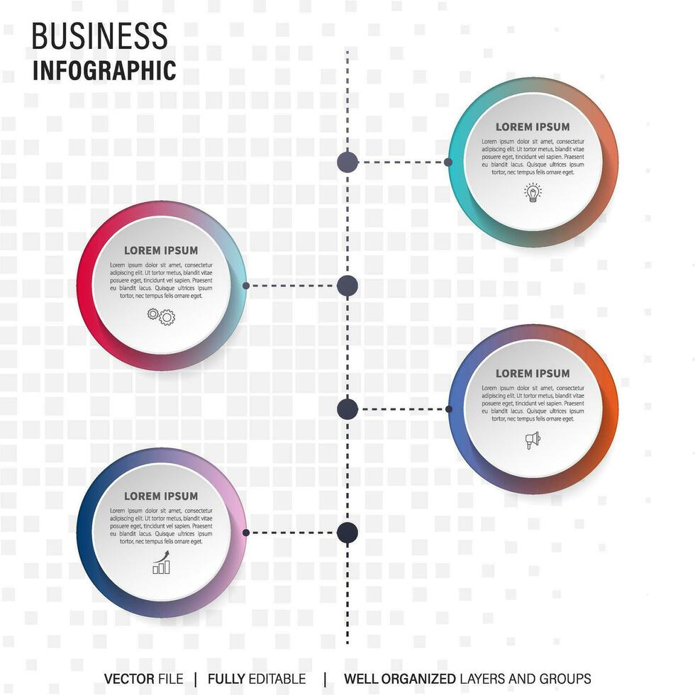 infographic design mall med plats för din data. vektor illustration.