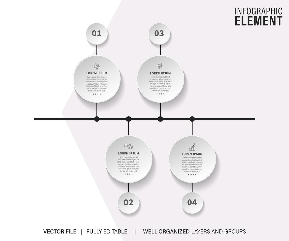 infographic design mall med plats för din data. vektor illustration.