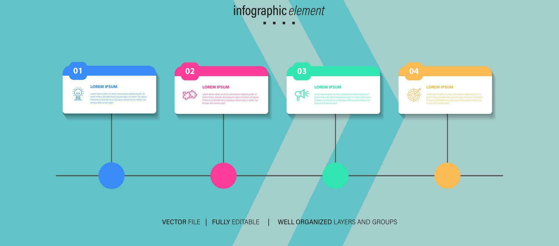 Zeitleiste Infografik mit Infodiagramm. modern Präsentation Vorlage mit 6 spets zum Geschäft Verfahren. Webseite Vorlage auf Weiß Hintergrund zum Konzept modern Design. horizontal Layout. vektor