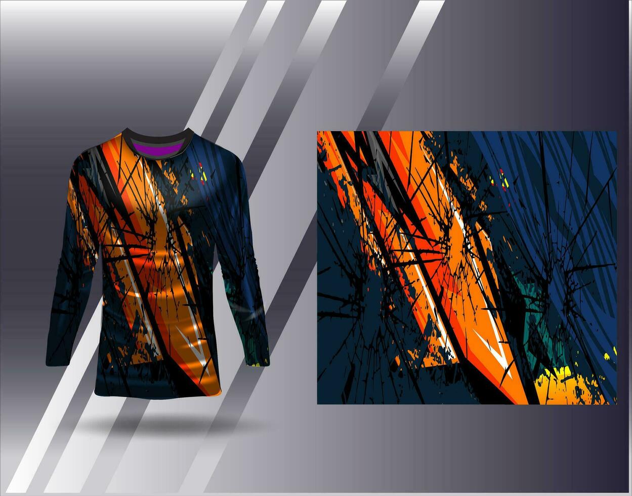 Sport Jersey und T-Shirt Vorlage Sport Design zum Fußball Rennen Spielen Jersey Vektor