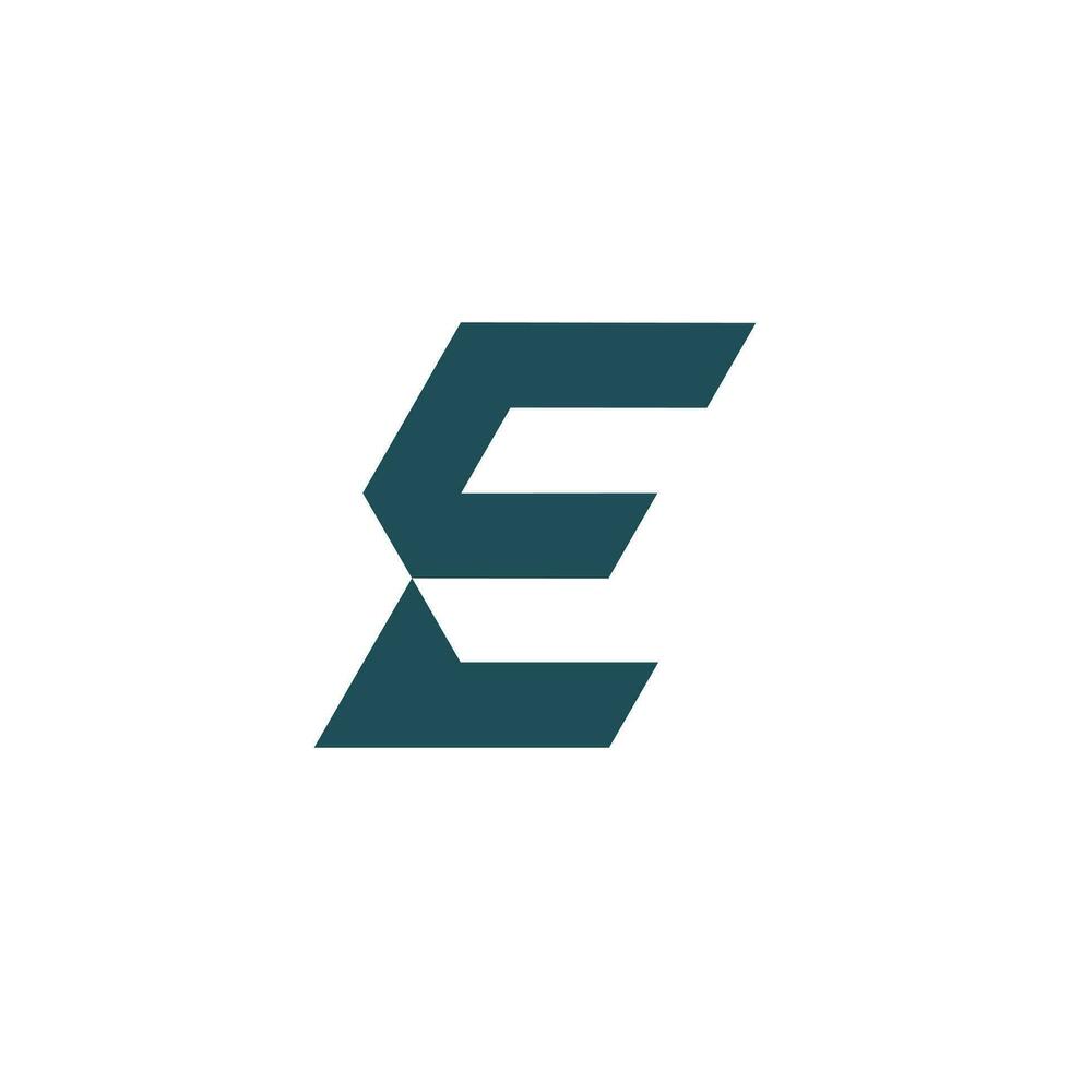 brev e logotyp design element med modern begrepp stil vektor
