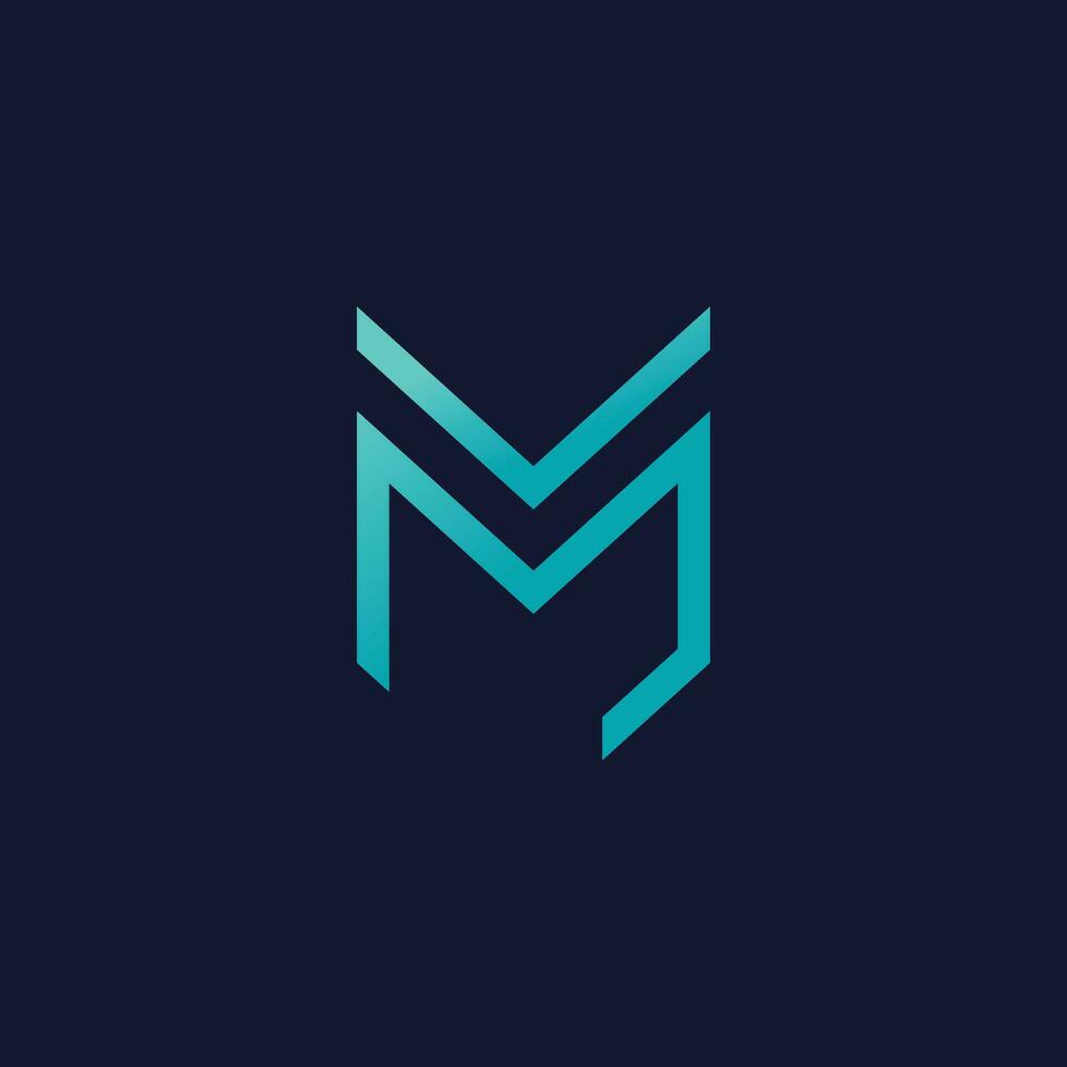 Brief m Logo Design Symbol Element Vektor mit kreativ modern Stil