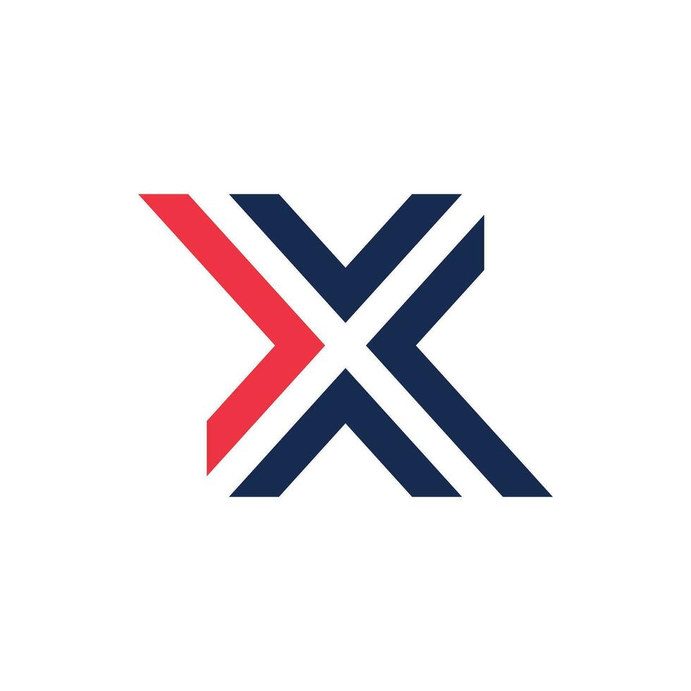 Brief x Logo Design Symbol Element Vektor Idee zum Geschäft oder Initiale