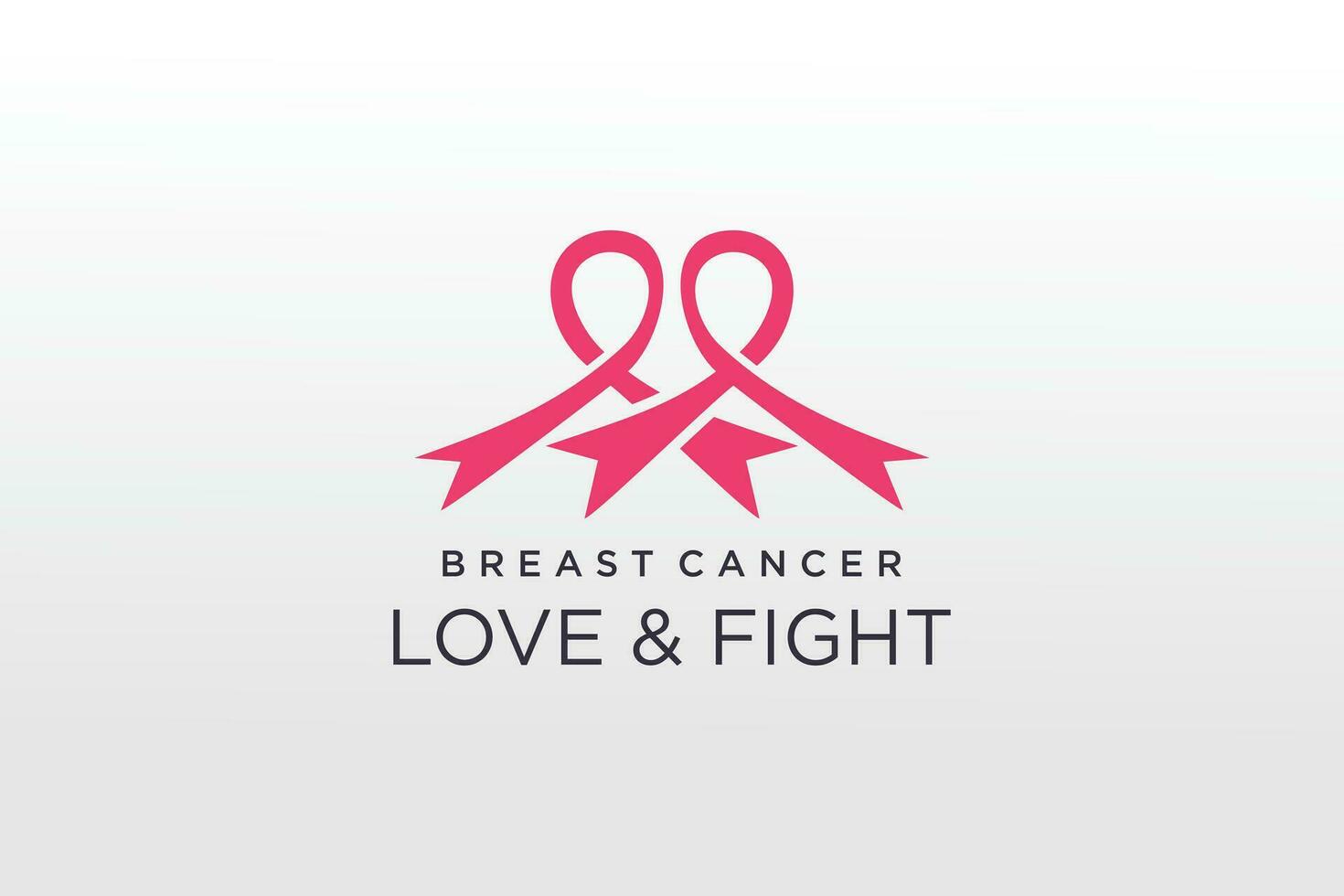 bröst cancer logotyp design ikon element vektor aning
