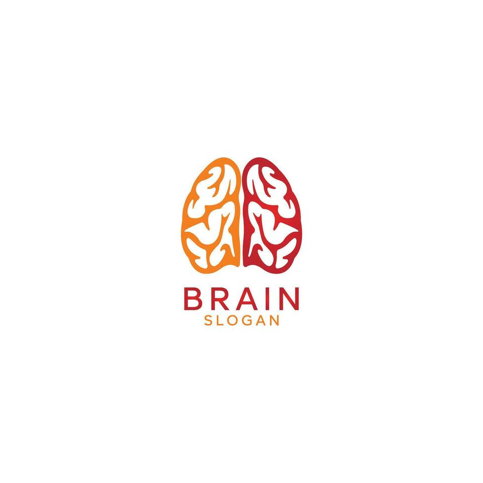 hjärna ikon vektor illustration. hjärna logotyp mall.