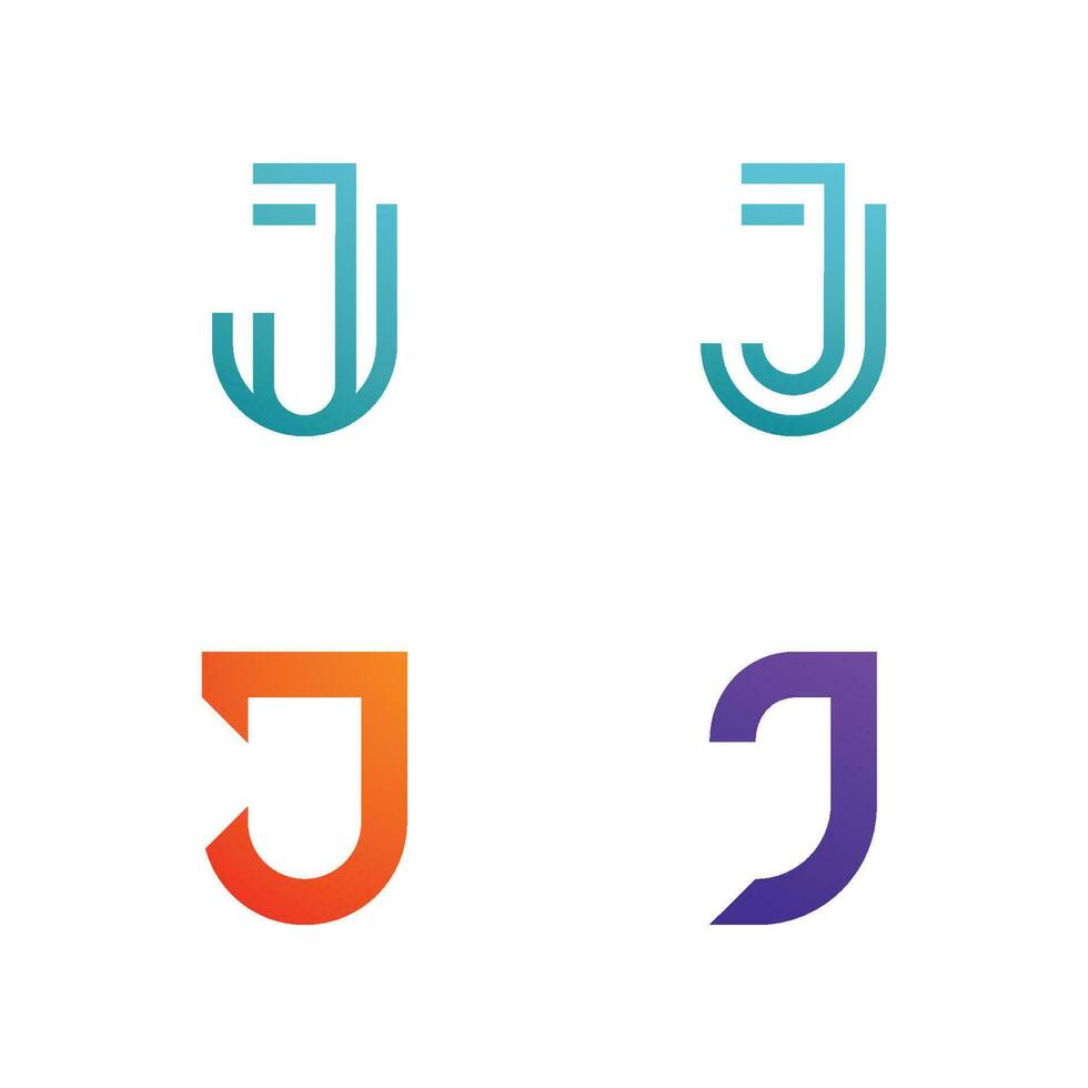 Buchstabe j-Logo-Icon-Design-Vorlage vektor
