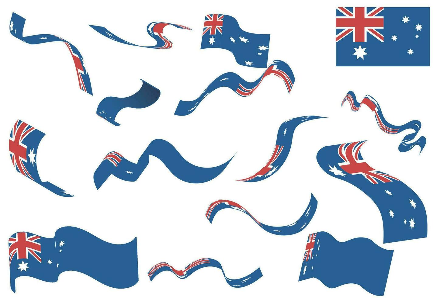 Vektor Sammlung Flagge und Band Australien