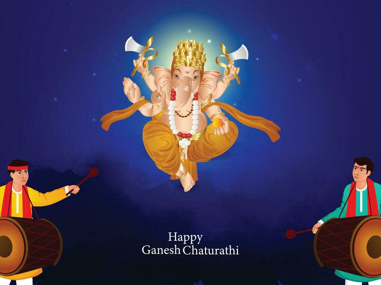 glad ganesh chaturthi bakgrund vektor