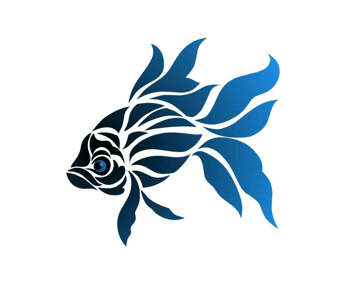 Illustration Vektor Grafik von Stammes- Kunst Fisch perfekt zum Tatto