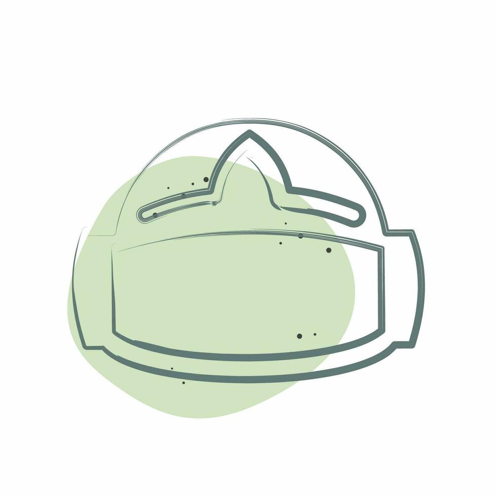 Symbol vr Helm. verbunden zu 3d Visualisierung Symbol. Farbe Stelle Stil. einfach Design editierbar. einfach Illustration vektor