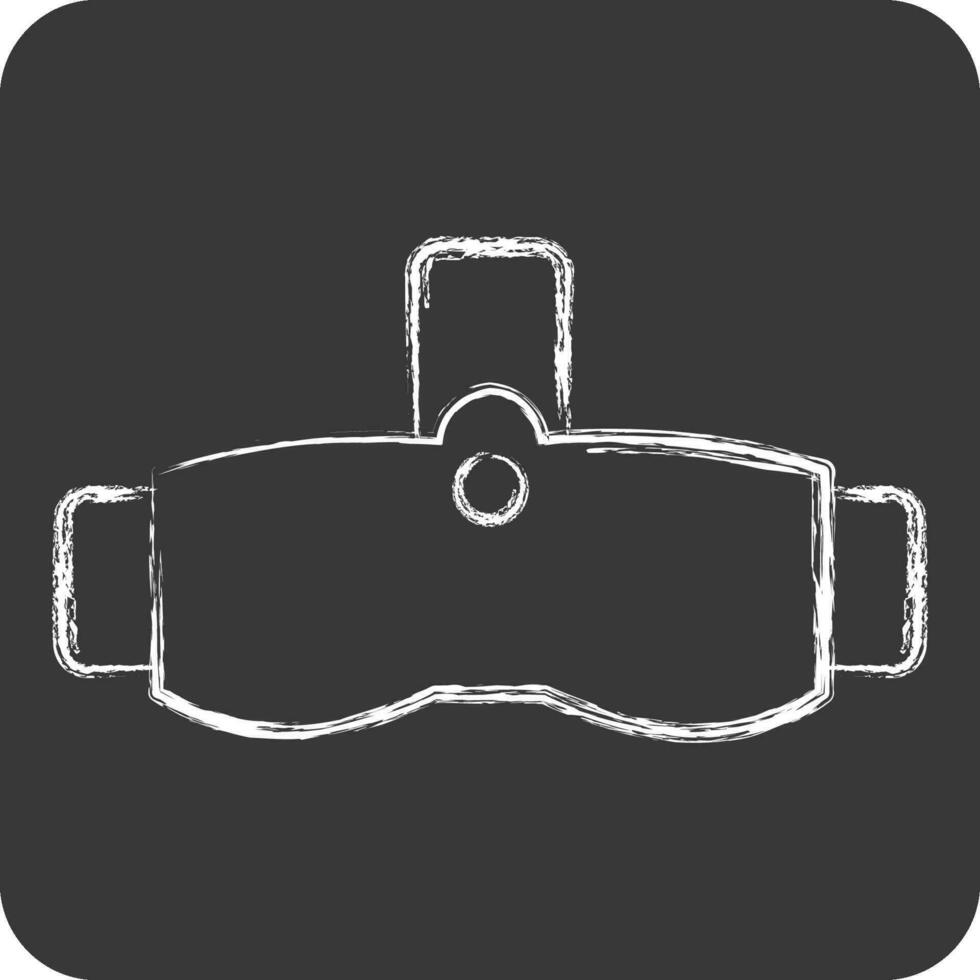 Symbol vr Brille. verbunden zu 3d Visualisierung Symbol. Kreide Stil. einfach Design editierbar. einfach Illustration vektor